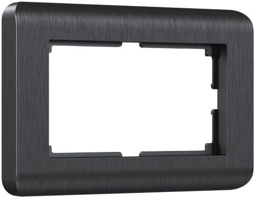 Рамка универсальная Werkel Stream для 1-м. 2 мод. розетки графит картинка